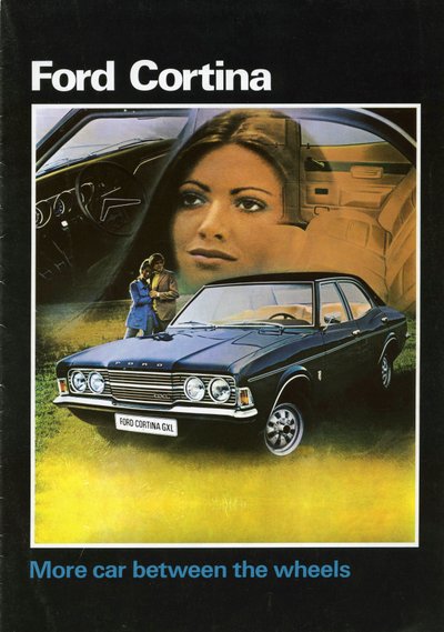 1972 غطاء كتيب مبيعات فورد كورتينا Mk3. بواسطة غير معروف
