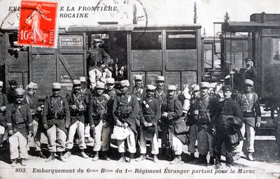 الفوج الأول الفيلق الأجنبي الفرنسي ، المغرب ، 1911 بواسطة غير معروف