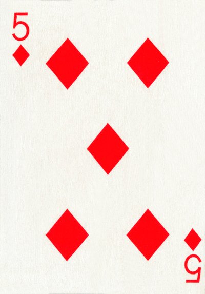 5 من الألماس من مجموعة أوراق لعب Goodall & Son Ltd. ، c1940 بواسطة غير معروف