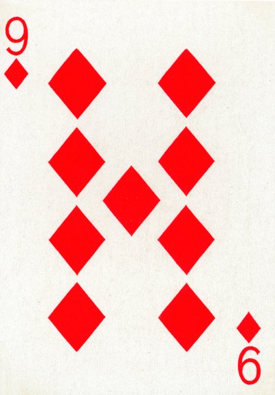 9 من الألماس من مجموعة أوراق لعب Goodall & Son Ltd. ، c1940 بواسطة غير معروف