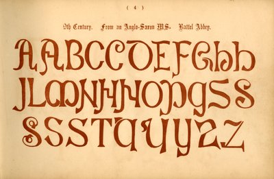 القرن التاسع. من MS Anglo-Saxon MS. دير باتيل 1862 بواسطة غير معروف