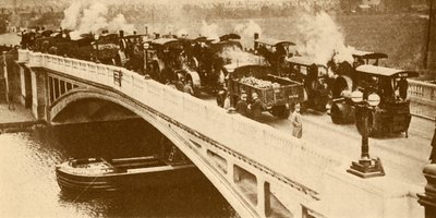 جسر خرساني عبر نهر التايمز في Caversham ، c1930. بواسطة غير معروف