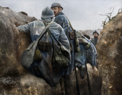 خندق فرنسي قبل الهجوم ، معركة الشمبانيا الثانية ، فرنسا ، 25 سبتمبر 1915 بواسطة غير معروف