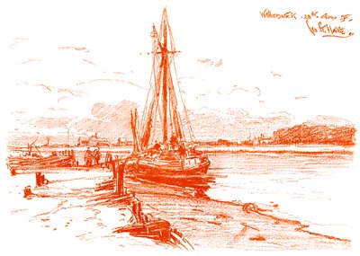 رسم تخطيطي في Walberswick ، 1899 بواسطة غير معروف