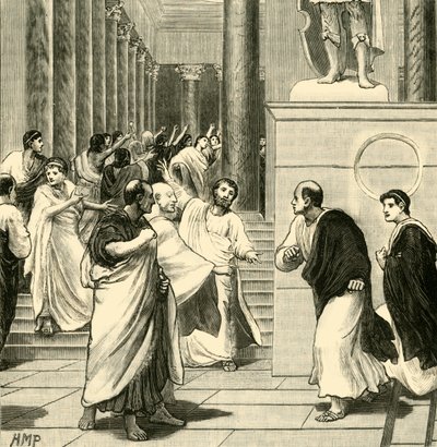 صراع في المنتدى في روما ، 1890. بواسطة غير معروف