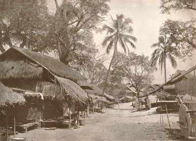 مشهد نموذجي لقرية بورما ، 1900. بواسطة غير معروف