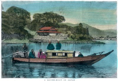 قارب منزل في اليابان ، 1888 بواسطة غير معروف