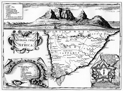 خريطة رأس الرجاء الصالح ، جنوب أفريقيا ، 1719 1931 بواسطة غير معروف