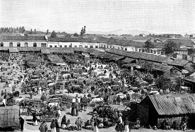 مكان سوق ، تشيلي ، 1895 بواسطة غير معروف