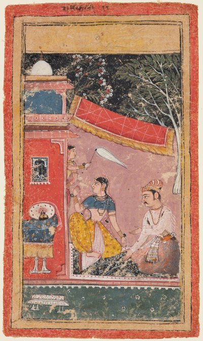 صفحة من سلسلة Ragamala: Ramakali Ragini من Hindol Raga ، c. 1610. بواسطة غير معروف