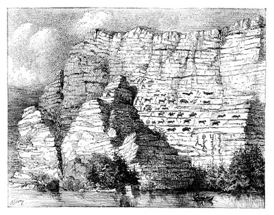 نقش صخري على ضفاف نهر ينيسي ، 1895 بواسطة غير معروف