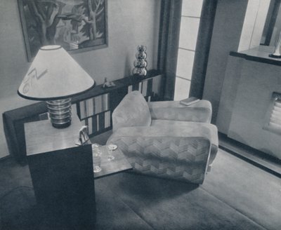 غرفة صغيرة صممها ومؤثثها مايكل دون ، بيدفورد ، إنجلترا ، 1935 بواسطة غير معروف