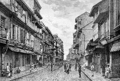 شارع في بومباي ، الهند ، 1895 بواسطة غير معروف