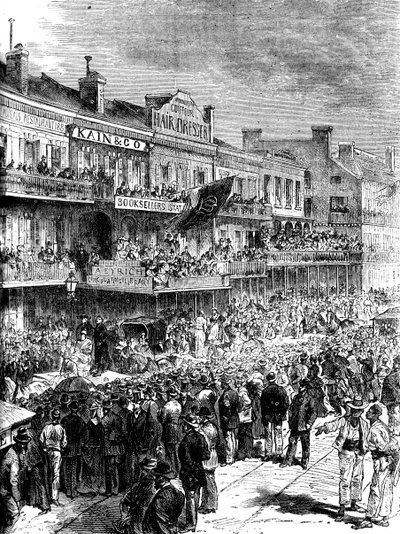 شارع في نيو أورليانز يوم الانتخابات ، 1860 م 1880 بواسطة غير معروف