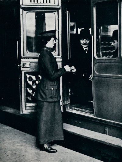 مفتشة تذاكر نسائية في العمل ، عام 1914 بواسطة غير معروف