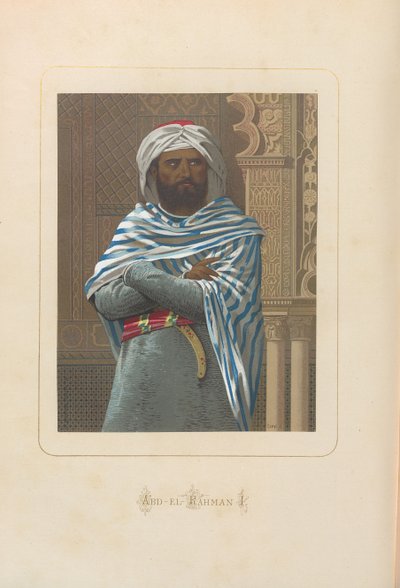 عبد الرحمن الأول من: مشاهير الرجال والنساء في كل العصور بقلم خوان لاندا ، ١٨٧٥-١٨٧٧. بواسطة غير معروف
