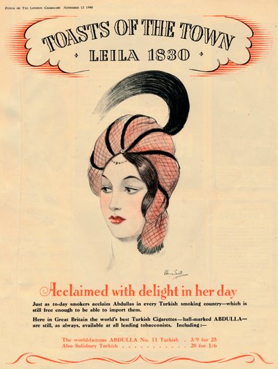 نالت البهجة في يومها ، Toasts of the Town - Leila 1830 ، 1940 بواسطة غير معروف