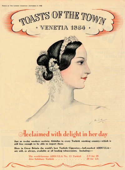 نالت البهجة في يومها ، Toasts of the Town - Venetia 1854 ، 1940 بواسطة غير معروف