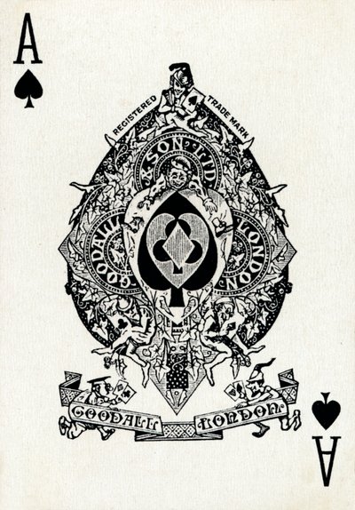 Ace of Spades من مجموعة أوراق لعب Goodall & Son Ltd. ، c1940 بواسطة غير معروف