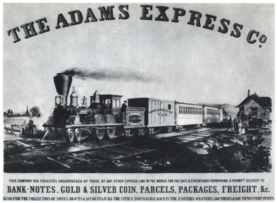 إعلان شركة Adams Express ، c1860s 1954 بواسطة غير معروف