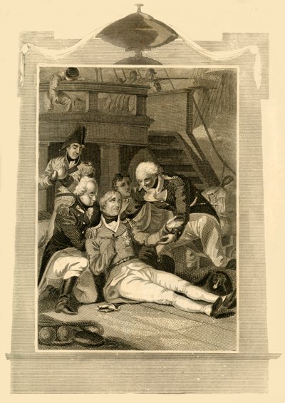 الأدميرال اللورد نيلسون أصيب بجروح قاتلة على النصر في معركة ترافالغار ، 1805 ، 1816. بواسطة غير معروف