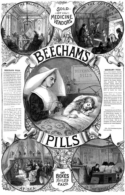 الإعلان عن حبوب Beechams ، 1887 بواسطة غير معروف