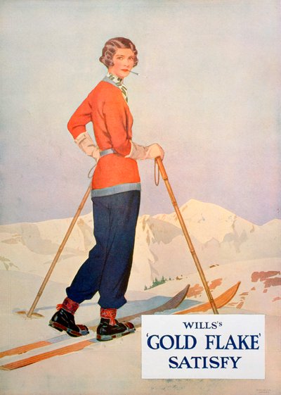إعلان عن السجائر Wels Gold Flake ، 1930 بواسطة غير معروف