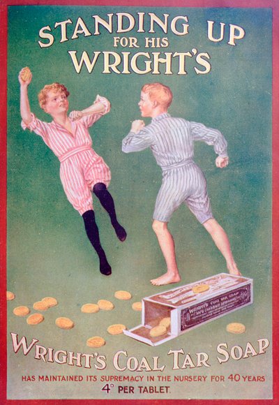 إعلان عن صابون قطران الفحم Wrights 1909 بواسطة غير معروف