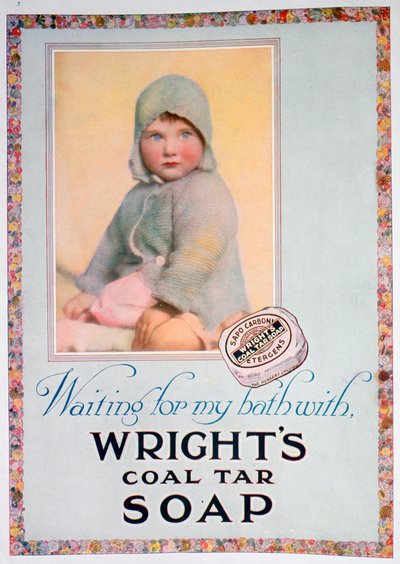 إعلان عن صابون قطران الفحم من Wrights عام 1924 بواسطة غير معروف