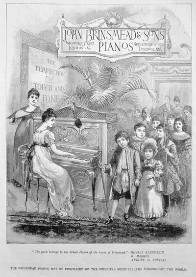 إعلان عن بيانو Brinsmead ، 1899 بواسطة غير معروف