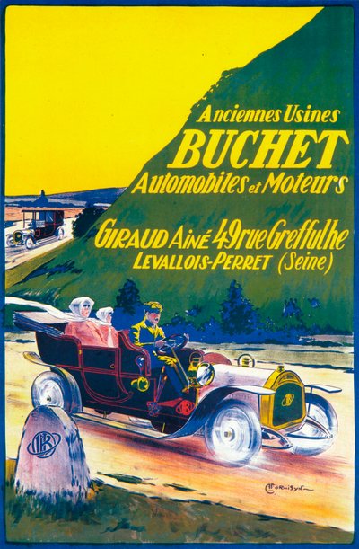 إعلان عن سيارات Buchet ، c1910s بواسطة غير معروف