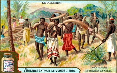 إعلان عن مستخلص لحوم Liebig بالفرنسية عام 1900 بواسطة غير معروف