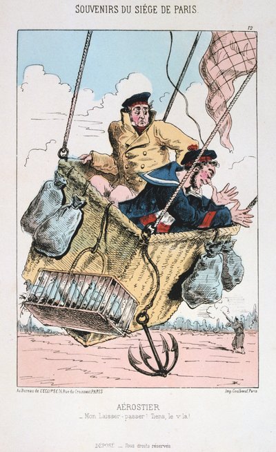 Aerostier ، حصار باريس ، 1870-1871 بواسطة غير معروف