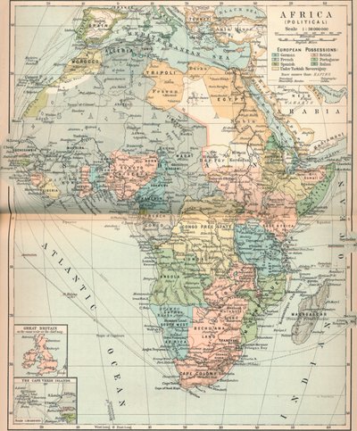 أفريقيا السياسية ، c1902 ، 1903 بواسطة Unbekannt