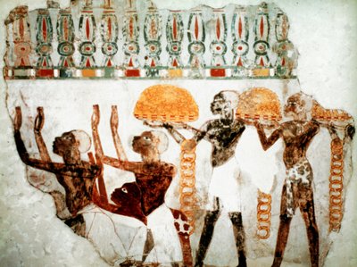 الأفارقة يحملون الذهب ، c1400 قبل الميلاد بواسطة غير معروف