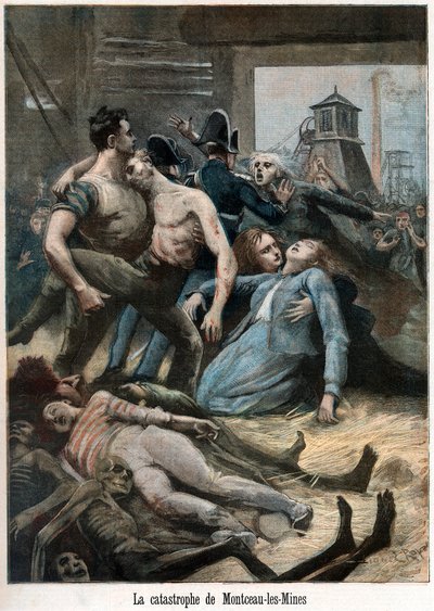 أعقاب حادث تعدين ، مونسو ليه ماينز ، فرنسا ، 1895 بواسطة غير معروف