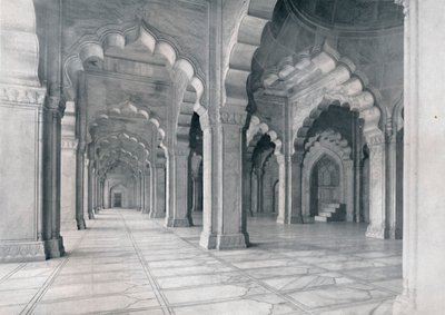 أجرا. المسجد الداخلي موتي. مسجد اللؤلؤة ، ج .1910. بواسطة غير معروف