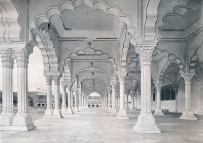 أجرا. The Dewan-i-am ، أو قاعة الجمهور العام ، c1910. بواسطة غير معروف