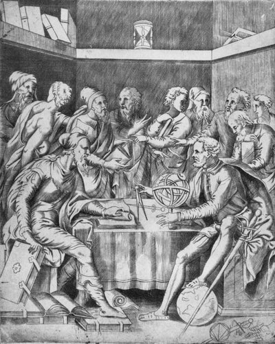 Agrippa تعليم تلاميذه رياضيا ، 1553 ، 1936 بواسطة غير معروف