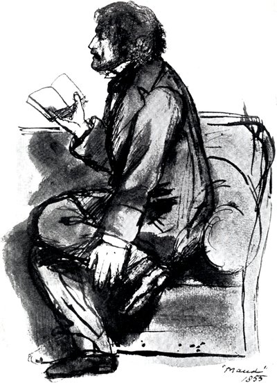 ألفريد تينيسون ، البارون تينيسون 1809-1892 ، الشاعر الإنجليزي ، 1855 بواسطة غير معروف