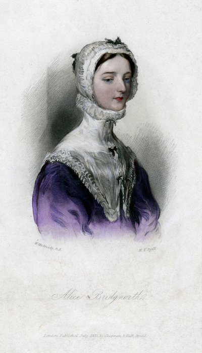 أليس بريدجينورث ، شخصية في رواية والتر سكوتس Peveril of the Peak ، 1833 بواسطة غير معروف