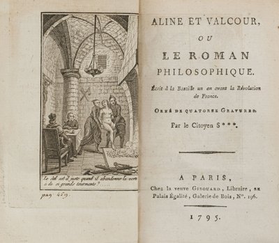 ألين وفالكور ، أو الروماني الفلسفي لماركيز دي ساد ، 1795. بواسطة غير معروف