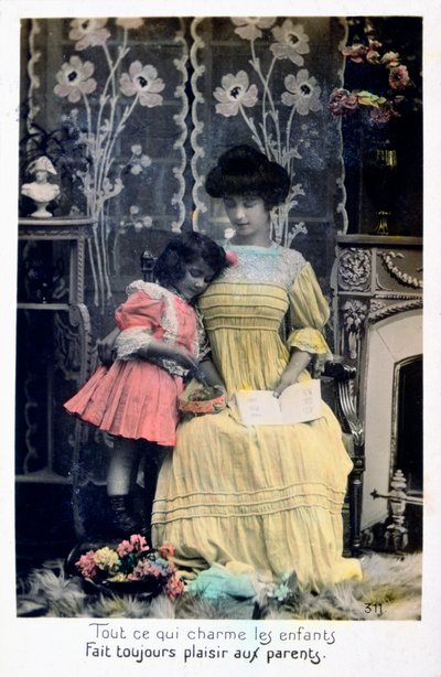 كل ما يجذب الأطفال .. ، بطاقة بريدية فرنسية ، c1900 بواسطة غير معروف