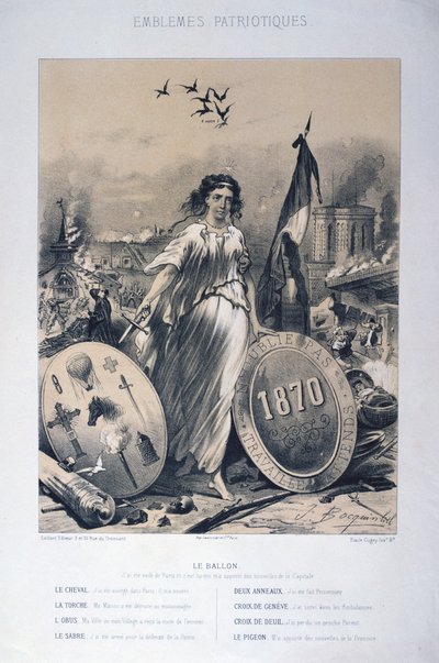 رمزية الشعارات الوطنية الفرنسية ، 1870 بواسطة غير معروف