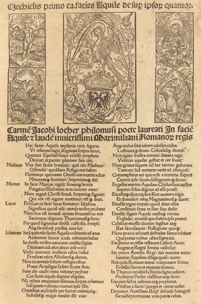 رمزية النسر والإمبراطور ماكسيميليان الأول 1497. بواسطة غير معروف