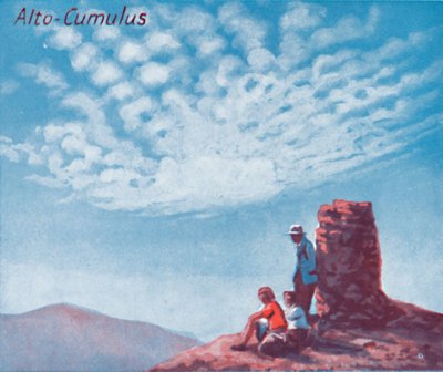 ألتو كومولوس - عشرات الأشكال السحابية الرئيسية في السماء ، 1935 بواسطة غير معروف