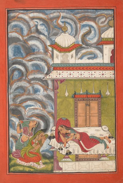 Andhrayaki Ragini: Folio from ragamala series Garland of Musical Modes، ca. 1710. بواسطة غير معروف