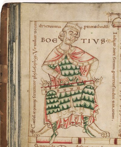 Boethius من: موسيقى تشكيل بوثيوس القرن الثاني عشر بواسطة غير معروف