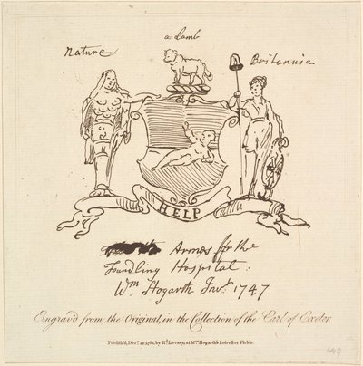أسلحة لمستشفى اللقيط ، 22 ديسمبر 1781. بواسطة غير معروف
