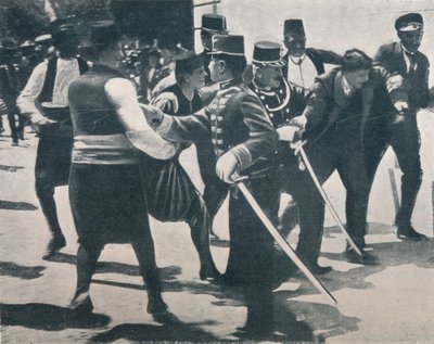 القبض على جافريلو برينسيب ، قاتل الأرشيدوق فرانز فرديناند ، 1914 بواسطة غير معروف